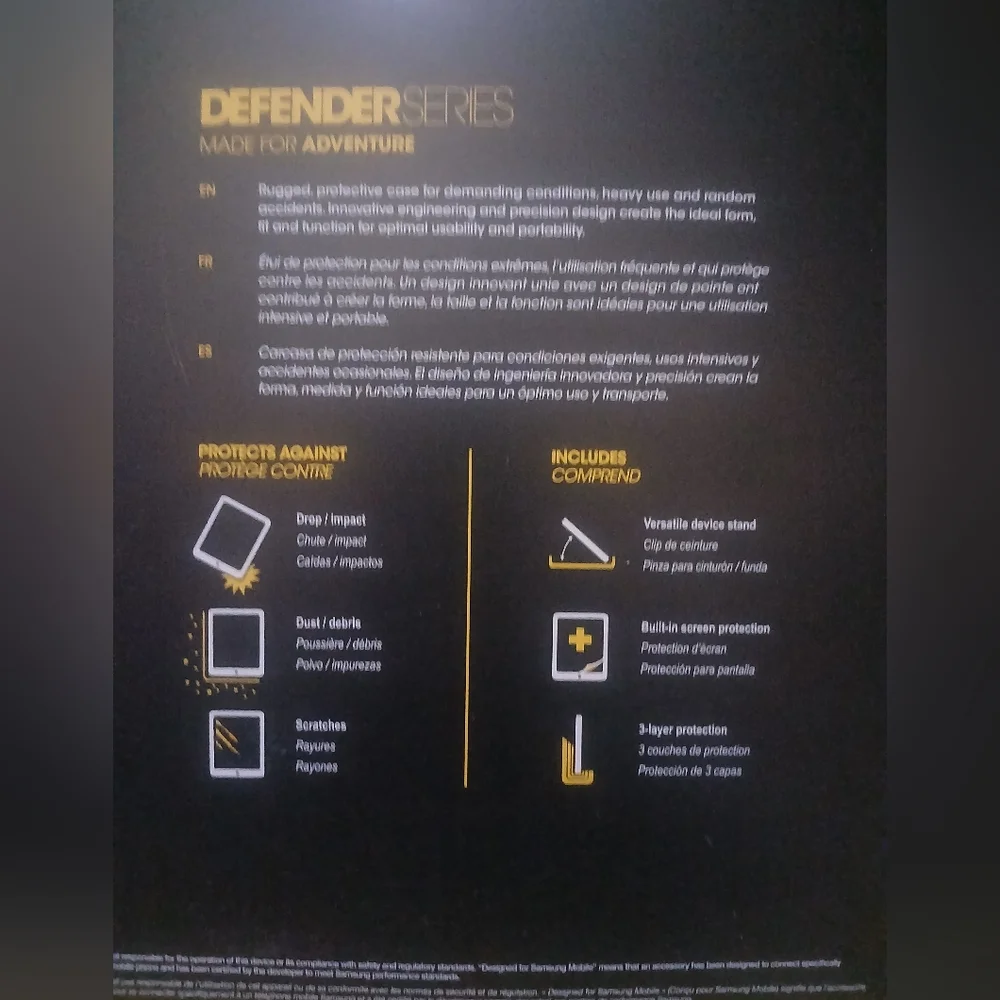 NIB OtterBox Defender Rugged Tablet Case Black Samsung Galaxy Pro & NotePro 12.2